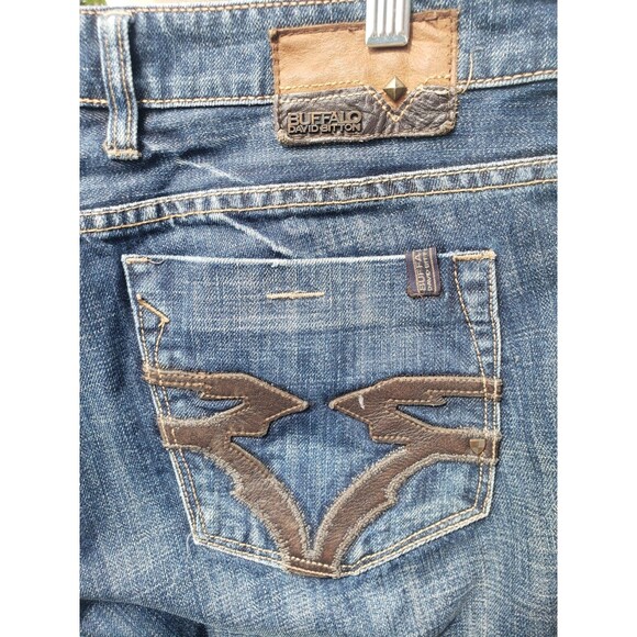 Buffalo David Bitton Jeans Men Sz 30 Fit 32 X 30.5 Domax Straight Leg Blue Denim - Picture 4 of 16